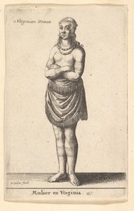 Kvinna från Virginia, ca. 1643. av Wenceslaus Hollar