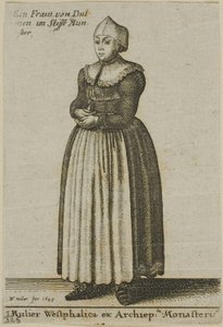Kvinna från Westfalen av Wenceslaus Hollar