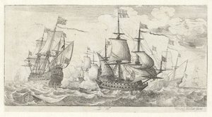 sjöslag Seascapes (serietitel) av Wenceslaus Hollar