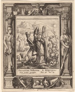 biskop av Wenceslaus Hollar after Hans Holbein the Younger after Abraham van Diepenbeeck