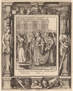 Kejsarinna av Wenceslaus Hollar after Hans Holbein the Younger after Abraham van Diepenbeeck