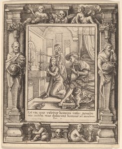 Nunna av Wenceslaus Hollar after Hans Holbein the Younger after Abraham van Diepenbeeck