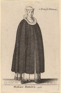 En dansk kvinna av Wenceslaus Hollar after Hendrik J. van Craenhals