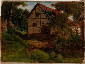 Bondgård i Tyskland, studie av Werner Holmberg