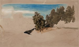 Landskap, ofullbordat av Werner Holmberg