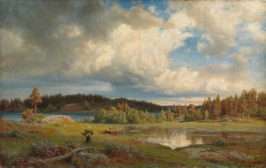 Landskap från Kuru i morgonljus av Werner Holmberg