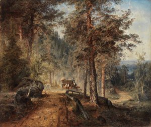 Vägen i Tavastland En het sommardag 1860.