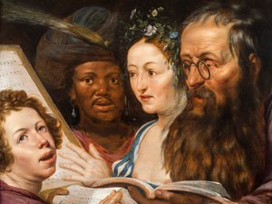 En allegori av musik, 1625 av Werner Jacobsz van den Valckert