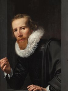 Porträtt av en guldsmed, troligen Bartholomeus Jansz van Assendelft av Werner Jacobsz van den Valckert