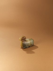 Ramformad vattenkruka (celadon jade) av Western Han Dynasty Chinese School