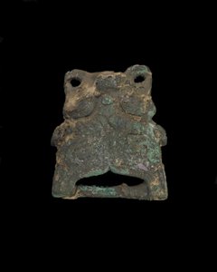 Prydnad: grotesk djurmask (brons)