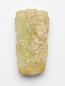 Hänge (pei) i form av en drake av Western Zhou Dynasty Chinese School