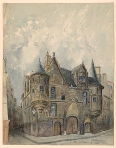 Ritning, Hotel de Sens, Paris, 1888 av Whitney Warren Jr.