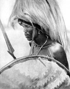 En masaikrigare, Afrika, 1936.