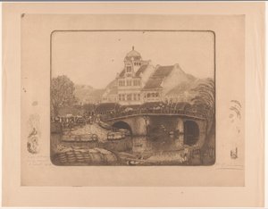 Bro och kontorsbyggnad i Batavia På Kali Besar i Batavia (originaltitel)
