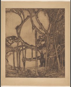 The old waringin (originaltitel på objektet) av Wijnand Otto Jan Nieuwenkamp (signed by artist)