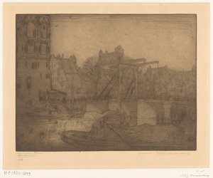 Montelbaanstoren, Amsterdam (originaltitel) av Wijnand Otto Jan Nieuwenkamp (signed by artist)