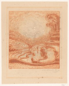 Risfält på Bali Risfält (original titel) av Wijnand Otto Jan Nieuwenkamp (signed by artist)