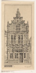 Fasad av Edams Museum Fasad av Edams Museum (originaltitel) av Wijnand Otto Jan Nieuwenkamp (signed by artist)