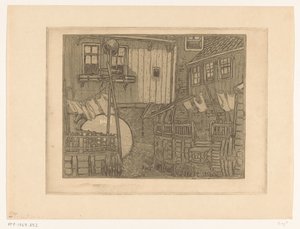 Hus på hamnen i Enkhuizen Grannskap i Enkhuizen (originaltitel) av Wijnand Otto Jan Nieuwenkamp