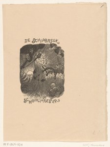 Design av en titelsida för: Skolmästaren, Skeppsbrottet av Wijnand Otto Jan Nieuwenkamp