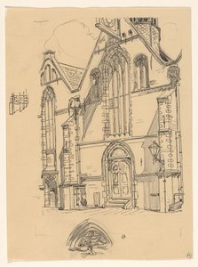 Västra fasaden av Noorderkerk i Hoorn av Wijnand Otto Jan Nieuwenkamp