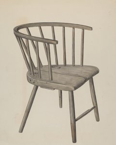 Handgjord fåtölj, ca. 1937.