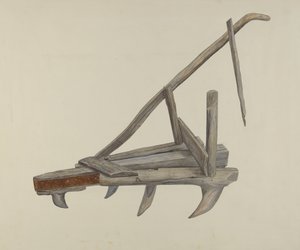 Träharv eller kultivator, ca. 1937. av Wilbur M Rice