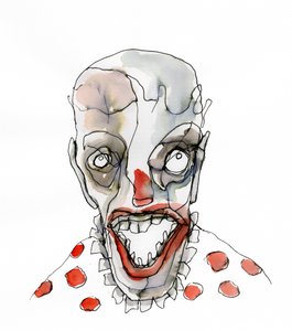 Den läskiga clownens leende