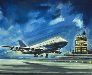 Sabena. Passagerarflygplan av Wilf (20th century) Hardy