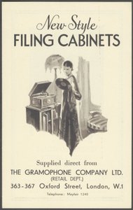 The Gramophone Company Arkivskåp, 1920-talet