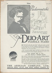 Aeolian Company Pianolas, 1924 av Wilfred Fryer