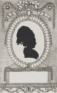 Silhuett av Gräfin Enzenberg, Stiftsfräulein, 1784-1834. av Wilhelm Ackermann