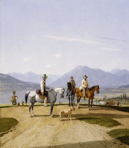 Ryttare vid Tegernsee, 1838
