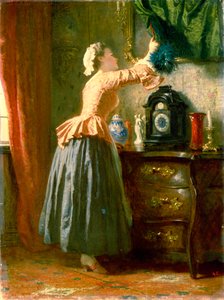 En piga, 1800-talet. av Wilhelm Amberg