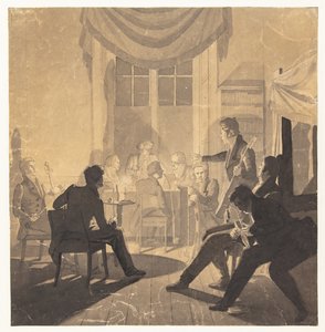 Ett tobaksföretag. Justitsråd Jürgensens söndagsfest av Wilhelm Bendz