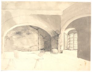 Källarinteriör av Wilhelm Bendz