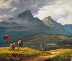 Bergslandskap av Wilhelm Bendz