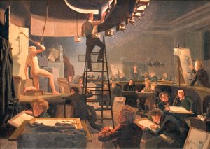 The Life Class på Kungliga Akademien för de fria konsterna av Wilhelm Ferdinand Bendz