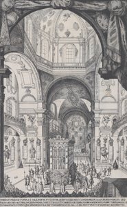 Katafalken av Leopold, ärkehertig av Österrike, 1646. av Wilhelm Frommer