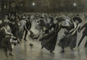 Fest på isen, 1909 av Wilhelm Gause