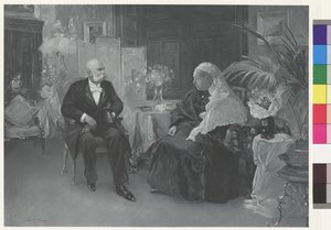Drottning Victoria och kejsar Franz Joseph på Hotel du Cimiez i Nice av Wilhelm Gause