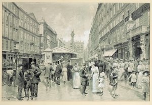 Graben, det centrala torget i centrala Wien ... av Wilhelm Gause