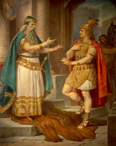 Kung Sigurd möter den vise eremiten Grypin, från Sigurd Saga, Nedre salen, c.1882-83 (väggmålning)