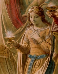The Miracle of the Grail, från Lohengrin Saga, Salon (olja på duk) (detalj av 419256)