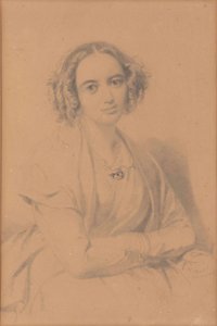 Porträtt av kompositören Fanny Hensel född Mendelssohn 1805-1847, 1847. av Wilhelm Hensel