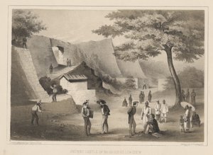 Forntida slott i Na-Ga-Cus-Ko, Lew Chew, 1855