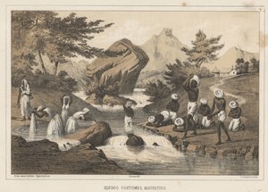 Hindu kostymer, Mauritius, 1855 av Wilhelm Joseph Heine