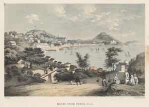 Macao från Penha Hill, 1855
