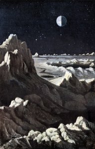 Månlandskap, ca 1880 (gravyr)